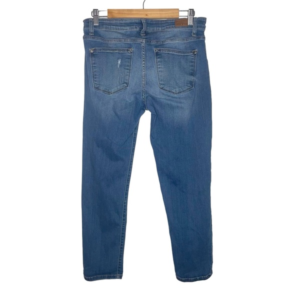 JUDY BLUE Boyfriend Fit Jeans Mid Rise Stretch Distressed JB8275MD Size 11/30 - Picture 9 of 16